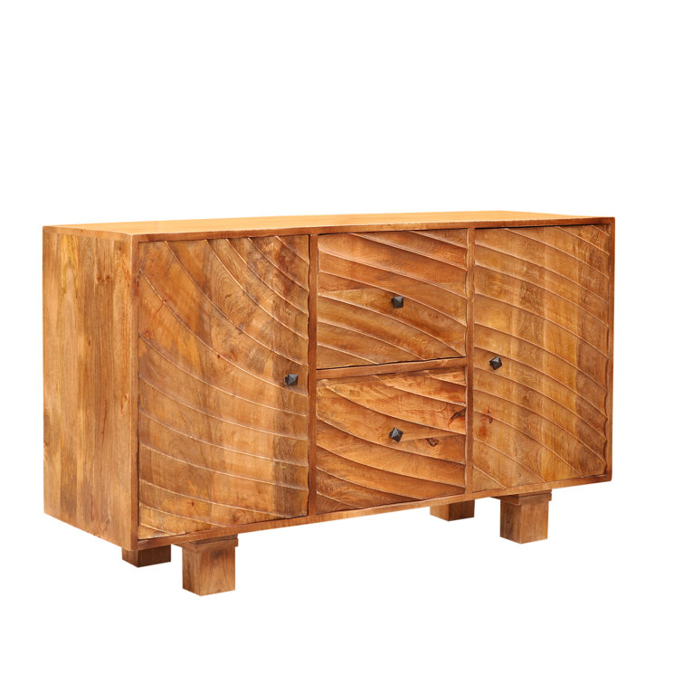 Union Rustic Arezzo 120 Cm Wide 2 Drawer Mango Solid Wood Sideboard union-rustic-arezzo-120-cm-wide-2-drawer-mango-solid-wood-sideboard